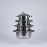 4-Piece Soup Pot Set Cookware Stock Pots
