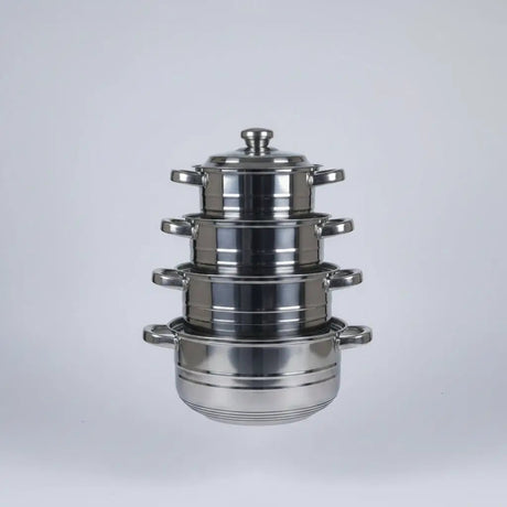 4-Piece Soup Pot Set Cookware Stock Pots