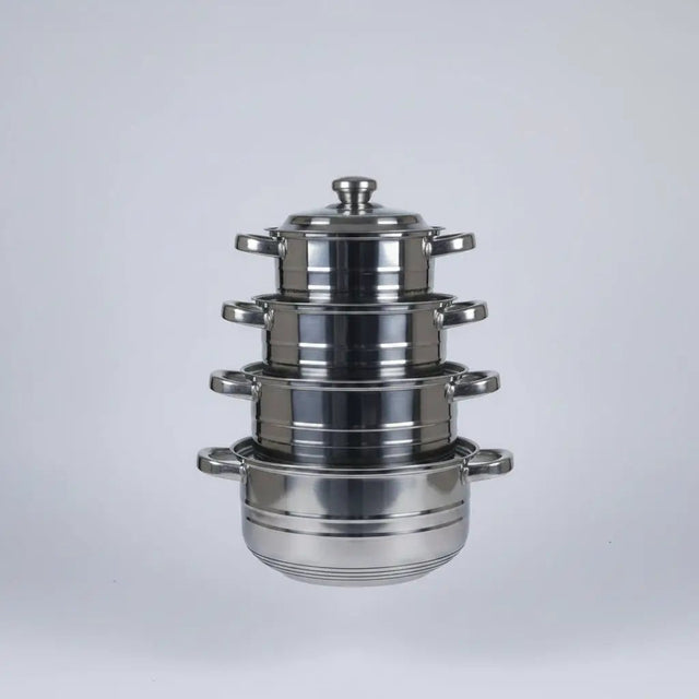 4-Piece Soup Pot Set Cookware Stock Pots