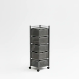 5-Tier Square Fruit Rack with Wheels Kitchen Storage Kitchen Counter & Beverage Station Organizers