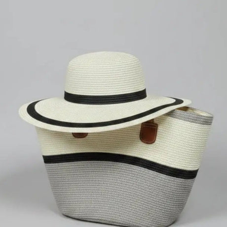 Straw Bag & Hat Set Bags & Accessories Beach Bags