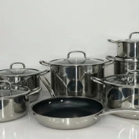 Uakeen Germany 10pc Stainless Steel Cookware Set VK32 Cookware Cookware Sets