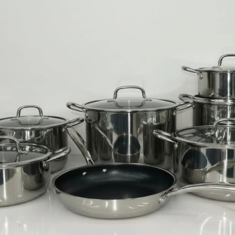 Uakeen Germany 10pc Stainless Steel Cookware Set VK32 Cookware Cookware Sets