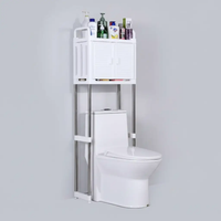 Over The Toilet Storage Rack with Cabinet Bathroom Storage Over-the-Toilet Caddies