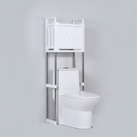 Over The Toilet Storage Rack with Cabinet Bathroom Storage Over-the-Toilet Caddies
