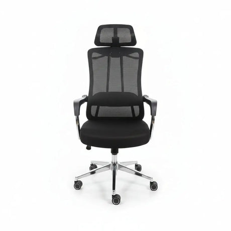 High-Back Mesh Office Chair with Headrest & Chrome Frame Office Chair Office Chairs