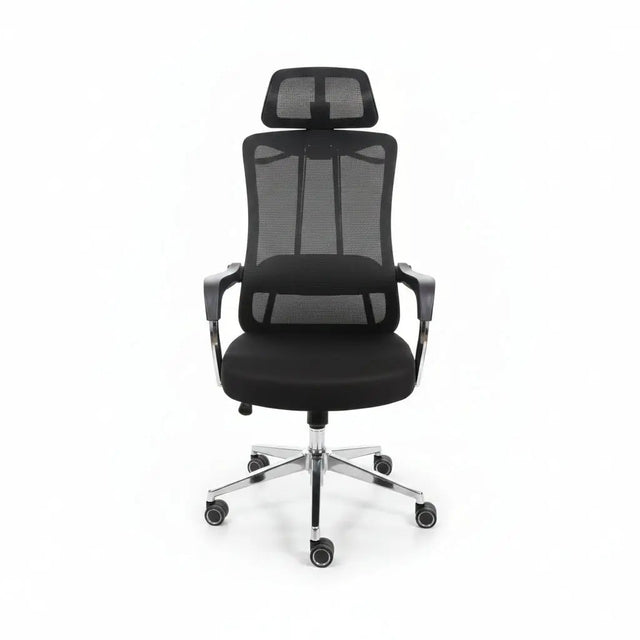 High-Back Mesh Office Chair with Headrest & Chrome Frame Office Chair Office Chairs