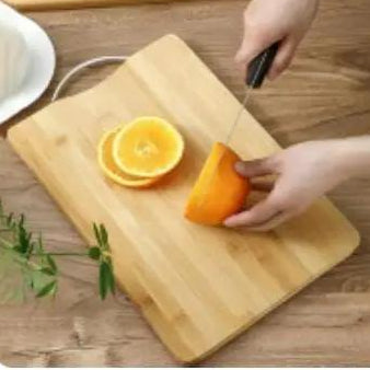 Double Sided Bamboo Wooden Chopping Board – 38x28cm Kitchen & Dining Cutting Boards