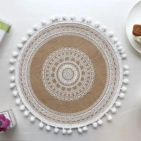 Boho Round Table Mat (Set of 6) Table Mat Placemats