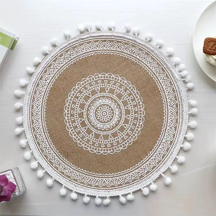 Boho Round Table Mat (Set of 6) Table Mat Placemats