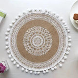 Boho Round Table Mat (Set of 6) Table Mat Placemats