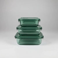 3pc Glass Food Container Set Food Storage Food Storage Containers