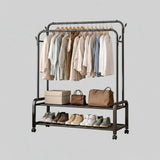 Heavy-Duty Double Rail Clothes Rack Storage & Organisation Garment Racks