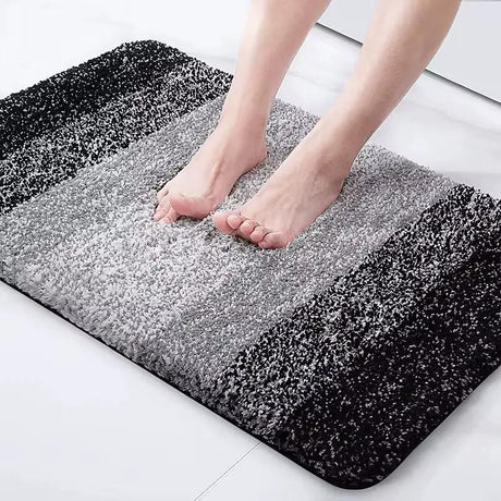 Shaggy Striped Bathroom Mat 50x80cm Bathroom Accessories Bath Mats & Rugs