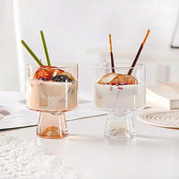 Snow Mountain Tulip Crystal Glass Cup Glassware Tumblers