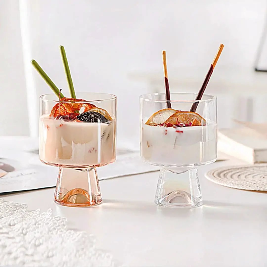 Snow Mountain Tulip Crystal Glass Cup Glassware Tumblers