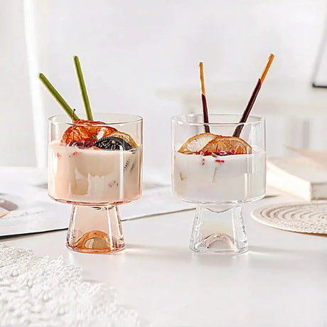 Snow Mountain Tulip Crystal Glass Cup Glassware Tumblers