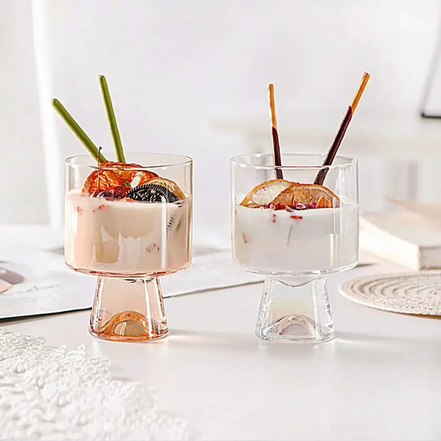 Snow Mountain Tulip Crystal Glass Cup Glassware Tumblers