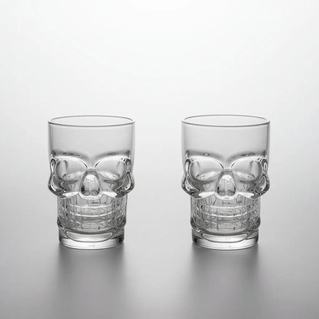 Heavy Duty Skull Glass Mug 490ml Glassware Mugs