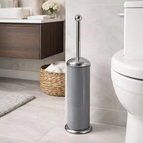 Invisible Metallic Toilet Brush Grey Bathroom Accessories Toilet Brush & Holder Sets