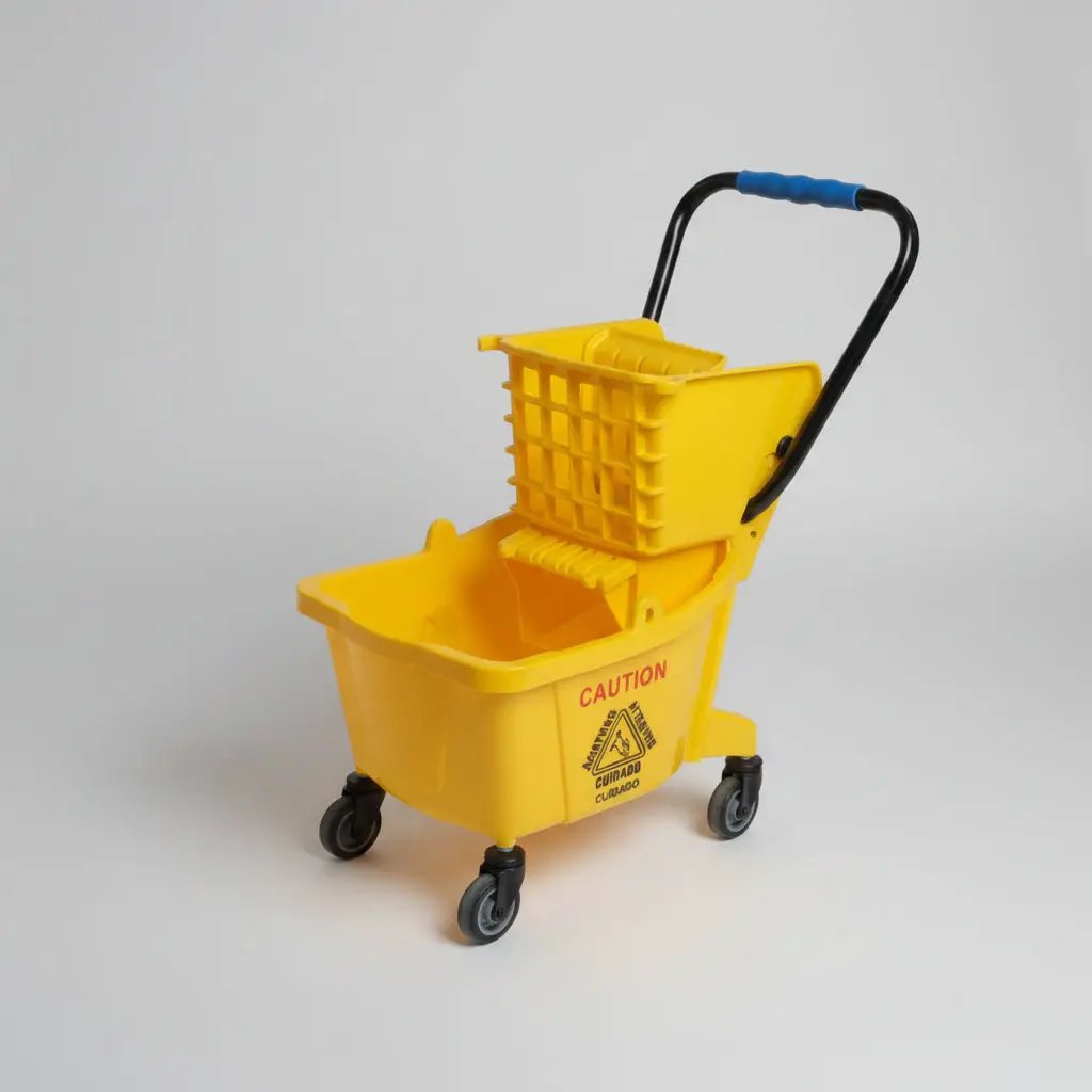 Commercial Mop Bucket with Side-Press Wringer Cleaning Equipment Buckets
