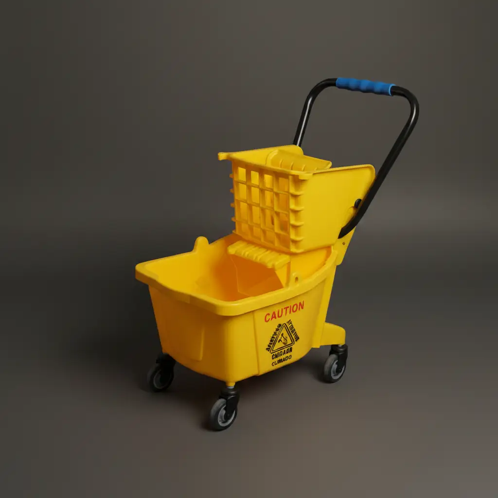 Commercial Mop Bucket with Side-Press Wringer Cleaning Equipment Buckets