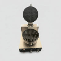 Commercial Electric Single Head Round Waffle Maker Commercial Kitchen Equipment Waffle Irons