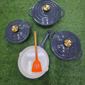 7pcs Enamel Cast Iron Cooking Pot Set Cookware Cookware Sets