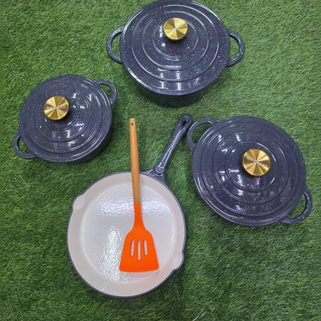 7pcs Enamel Cast Iron Cooking Pot Set Cookware Cookware Sets