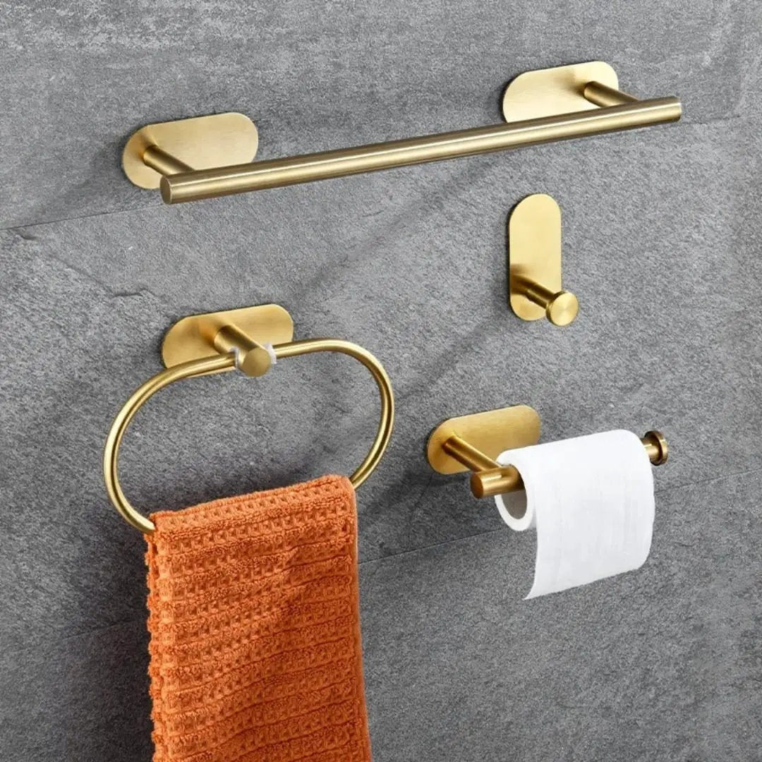 4pcs Stainless Steel Bathroom Organizer Set Bathroom Accessories Bathroom Accessory Sets