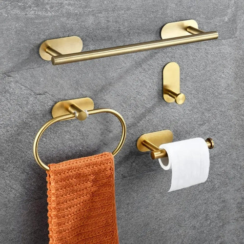 4pcs Stainless Steel Bathroom Organizer Set Bathroom Accessories Bathroom Accessory Sets