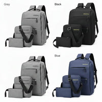 3-Piece Backpack Set Bags Laptop Backpacks