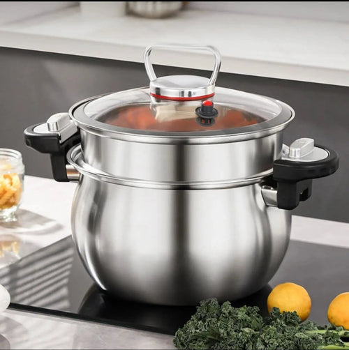 2-in-1 Triply Stainless Steel Pressure Cooker & Steamer Cookware Pressure Cookers