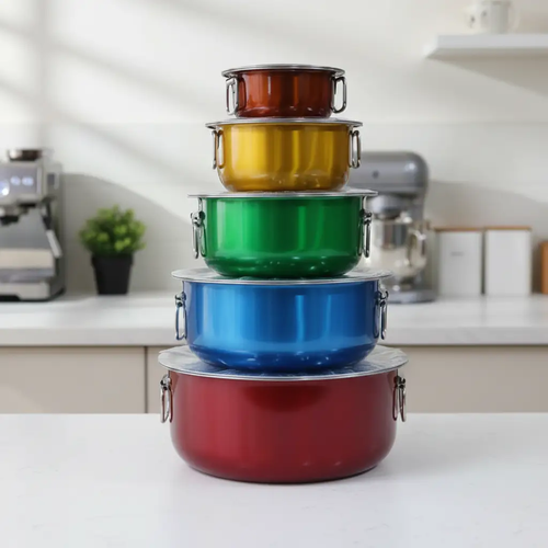 Stainless Steel Serving Pot Set of 5 Cookware & Pots Casserole Dishes