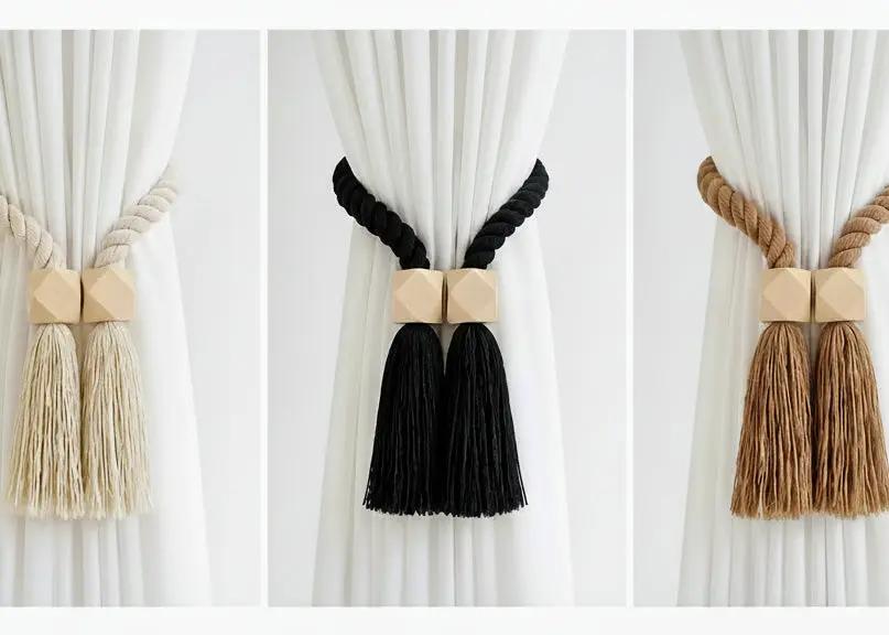 Adjustable Curtain Tiebacks Rope Curtain Accessories Curtain Tiebacks