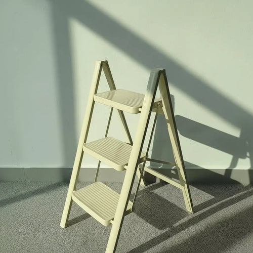 3-Layer Metallic Ladder Shelf Shelving & Storage Ladder Bookcases & Shelves