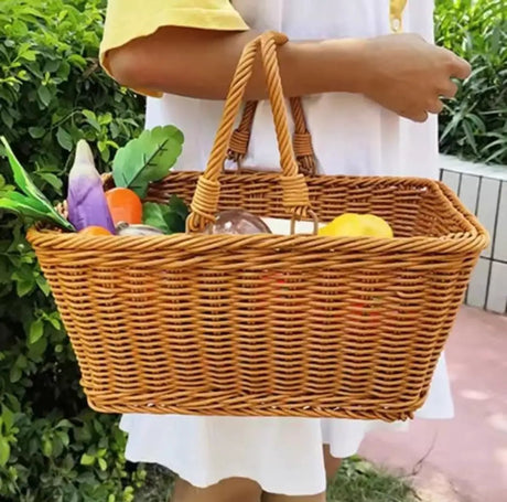 Rattan Picnic & Shopping Basket Bags & Accessories Picnic Baskets