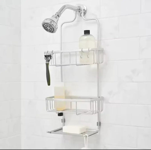 3-Layer Aluminum Shower Caddy Home Storage & Organization Shower Caddies