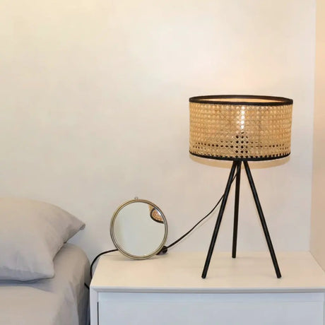 Rattan Tripod Table Lamp Home Decor Table Lamps