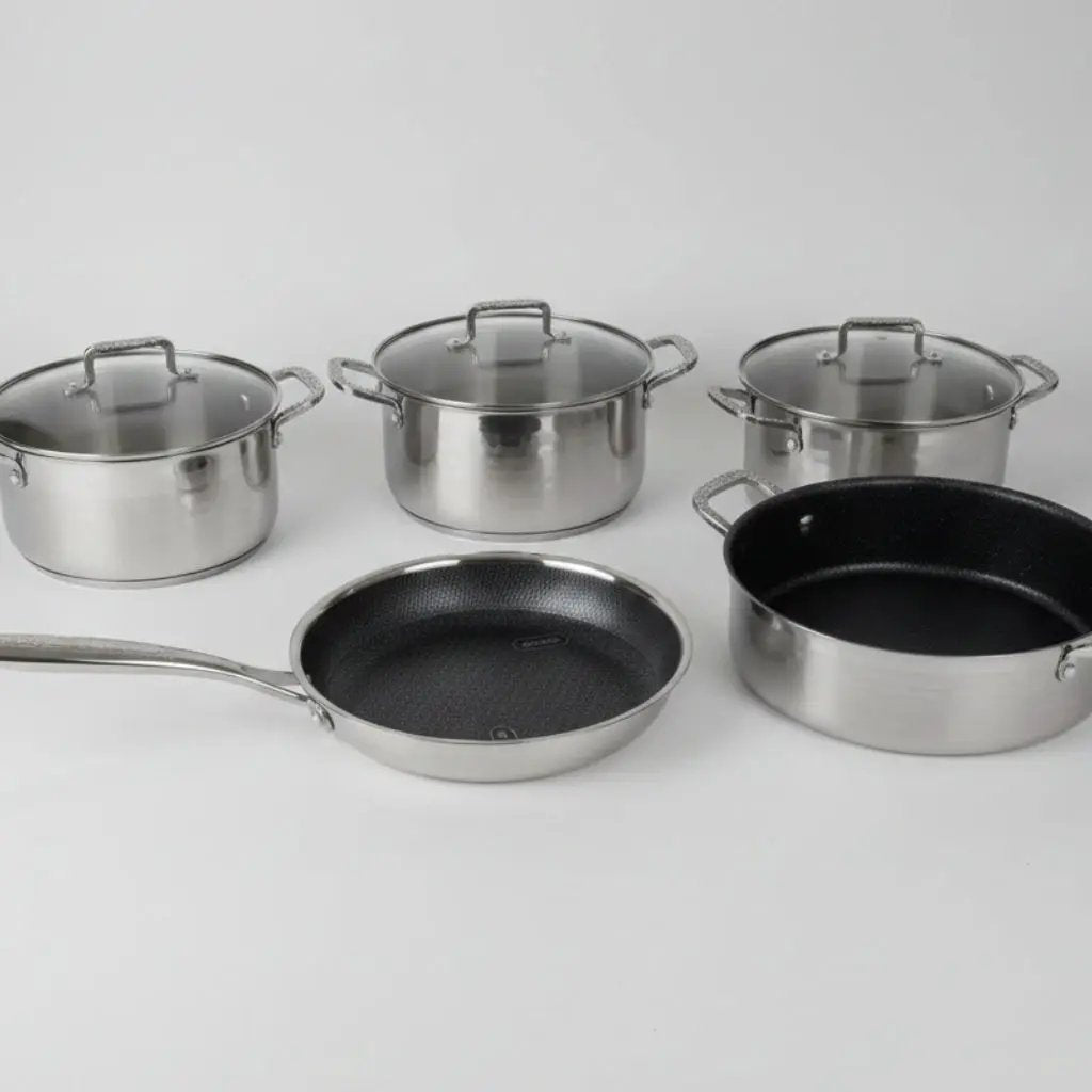 Uakeen VK56 Triple S/S Cookware Set 9pc Cookware Cookware Sets