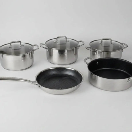 Uakeen VK56 Triple S/S Cookware Set 9pc Cookware Cookware Sets