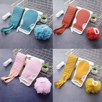 3-Piece Exfoliating Shower Kit Bath & Body Exfoliating Washcloths & Towels