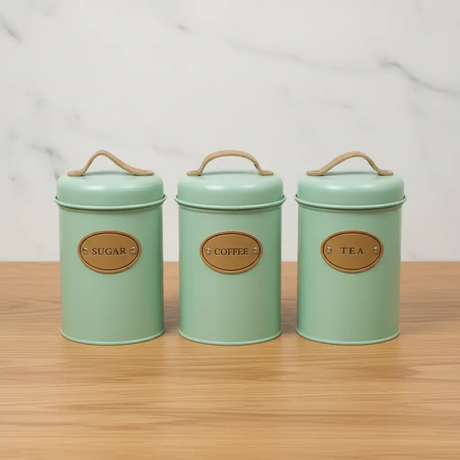3pc Alloy Canister Set Food Storage Containers
