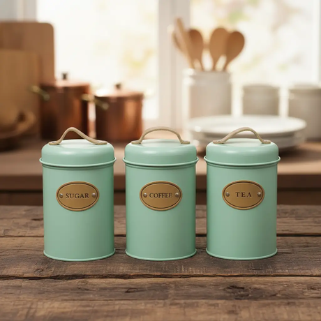 3pc Alloy Canister Set Food Storage Containers
