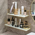 Marble Glass Luxury Bathroom Shelf Home Decor & Bathroom Wall Shelves & Ledges