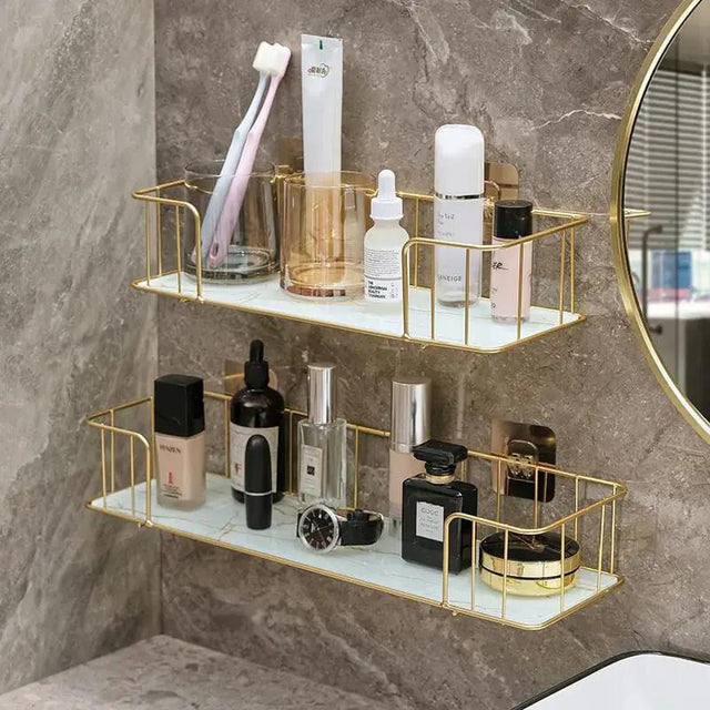Marble Glass Luxury Bathroom Shelf Home Decor & Bathroom Wall Shelves & Ledges