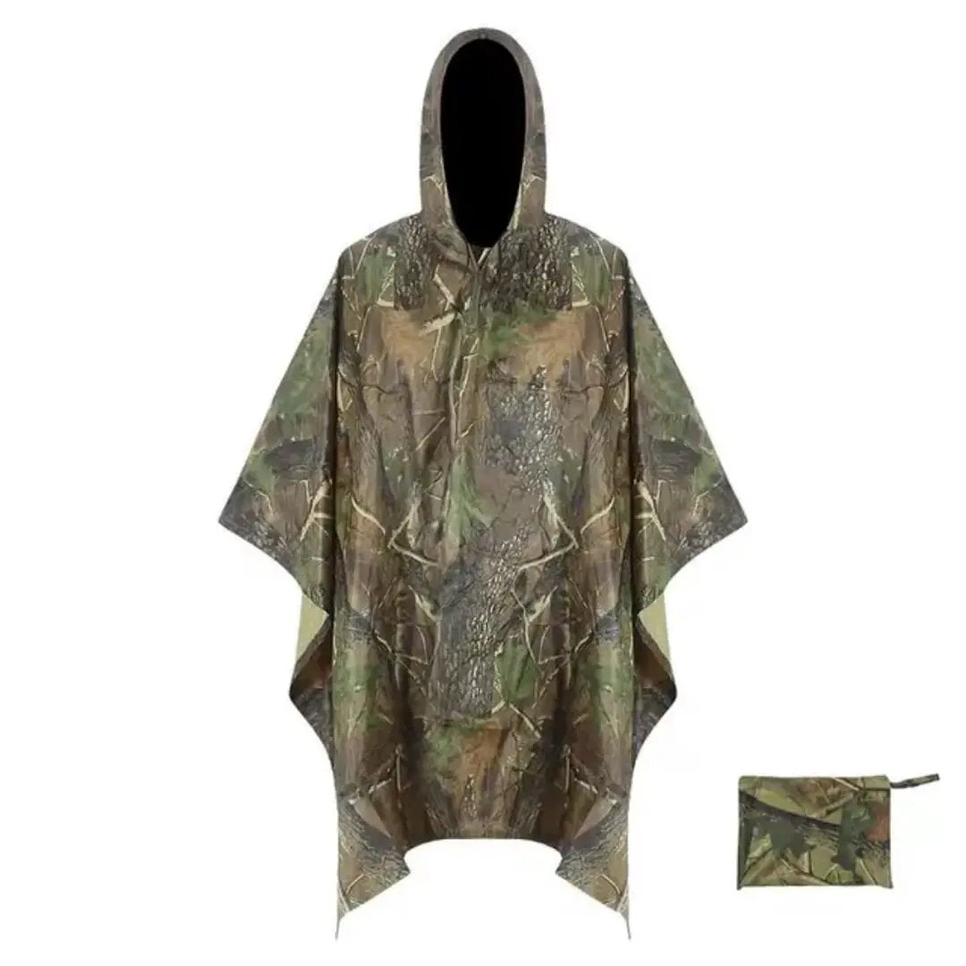Unisex Adult Rain Poncho with Cap Outdoor & Travel Ponchos
