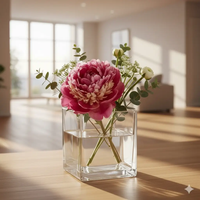 Clear Glass Cube Vase Home & Living Vases