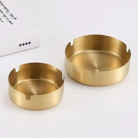 Gold Steel Ashtray 11x11cm Home & Living Ashtrays