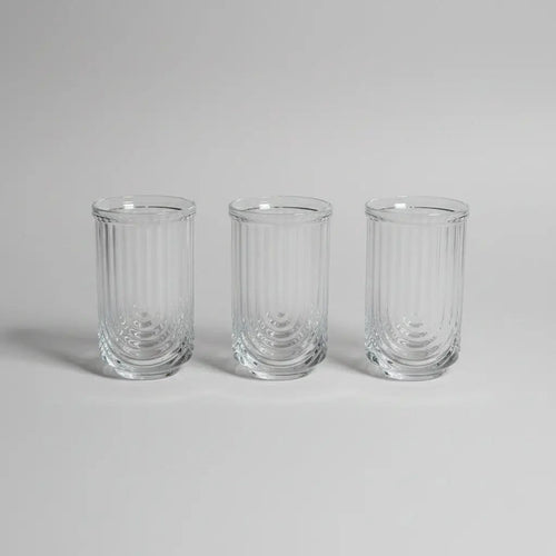 Retro U-Shape Highball Glasses Set of 6 Kitchen & Dining Drinkware Sets